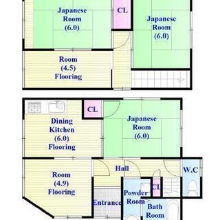 【初期費用鍵交換代22000円のみ！！！】■自社専任物件　河内長野市戸建　ＴＣ錦町　5万円　仲介手数料無料■ - 河内長野市