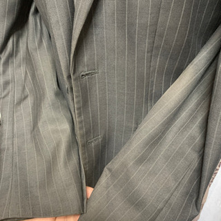 H&M ストライプ グレー ジャケットの画像
