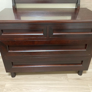 値下げしました)松本民芸家具、T型ドレッサー(鏡台)