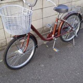 自転車 22インチ 赤茶【ほぼ新品】