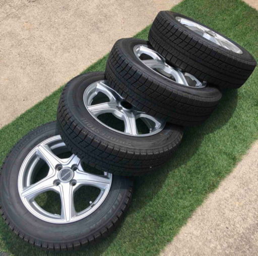 ★お値下げしました★BALUMINUM (バルミナ)15インチ ホイール4本セット スタッドレスタイヤ付き