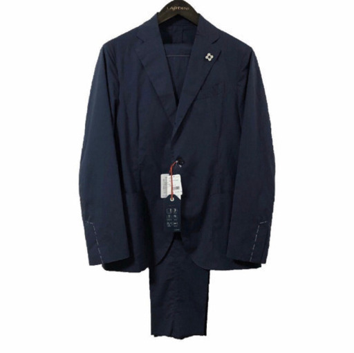 新品正規品 【LARDINI / ラルディーニ 最新パッカブルセットアップスーツ】48 ネイビー 純正ハンガーブートニエール付