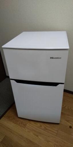2ドア冷蔵庫 93L Hisense 2018年製 右開き