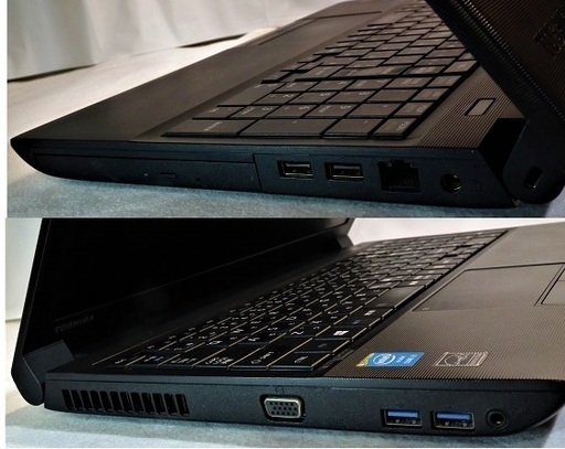 東芝i3 2.4G/15インチワイドノートOffice付き