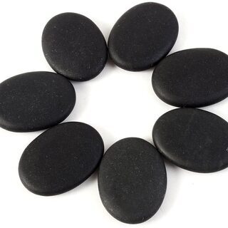 ホットストーン マッサージ石 マッサージストーン 玄武岩 ボディマッサージNatural Lava Basalt Hot Stone for Spaの画像