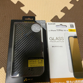 iPhone 11Pro用カバーと保護フィルム