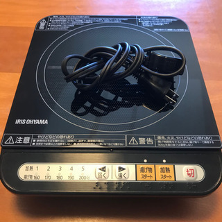 IHコンロ　アイリスオーヤマ　黒　IHK-T34-B
