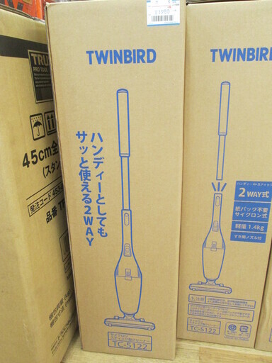 ★値下げしました★　ツインバード　サイクロンスティック型クリーナー　TC-5122　新品