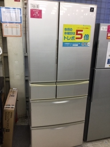 【6ヶ月間の保証付き】SHARP　473L　6ドア冷蔵庫【トレファク越谷店】