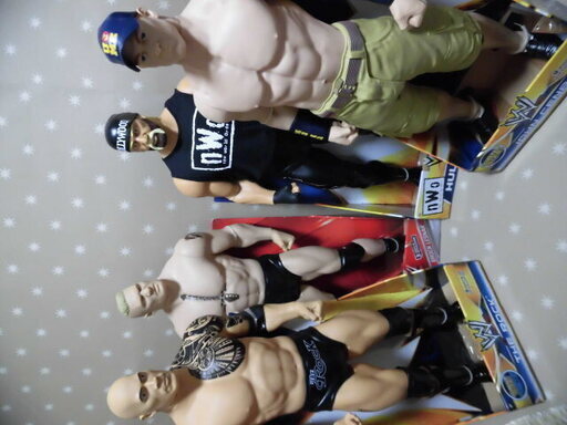 4体 WWF ハルクホーガン ザ・ロック（ドウェイン・ジョンソン） ジョン・シナ ブロック・レスナー nWo プロレスラー UFCタトゥー刺青