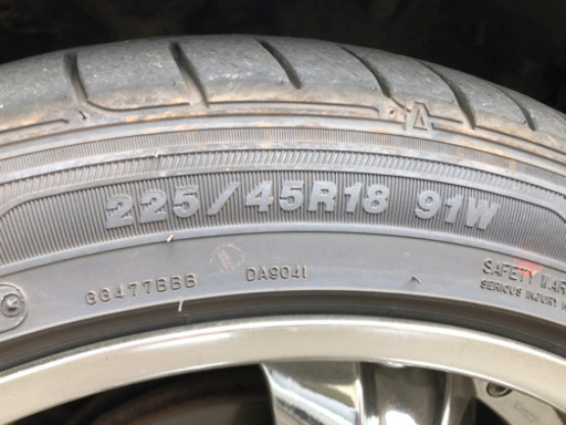 225/45/18 タイヤ&ホイール　4本セット　