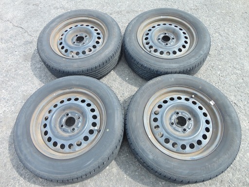 コンパクトカー向け スチールタイヤ ブリジストン 185/65R15 4本 2017年製