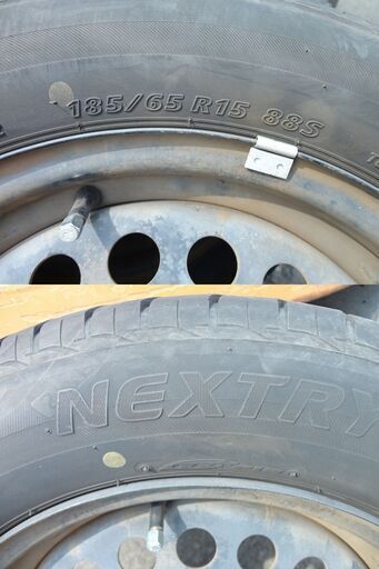 コンパクトカー向け スチールタイヤ ブリジストン 185/65R15 4本 2017年製