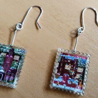 【100円】切手モチーフ☆ピアス☆の画像