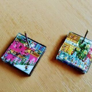 【100円】スクエアピアス☆の画像
