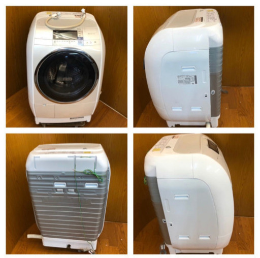 ★HITACHI★ドラム式洗濯乾燥機 ななめ型 ビッグドラム 洗濯10Kg 風アイロン ヒートリサイクル 大容量左開き BD-V960