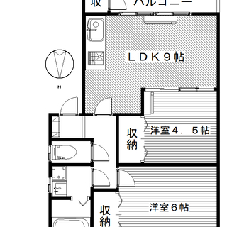 ★家電レンタル対象物件★設備充実　２ＬＤＫ　家賃５．０万　★ベルメゾンＡ　２Ｆ − 群馬県