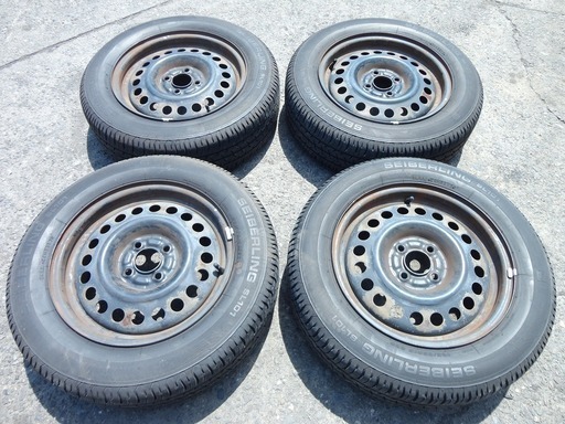 コンパクトカー向け スチールタイヤ SEIBERLING 185/65R15 4本 2017年製