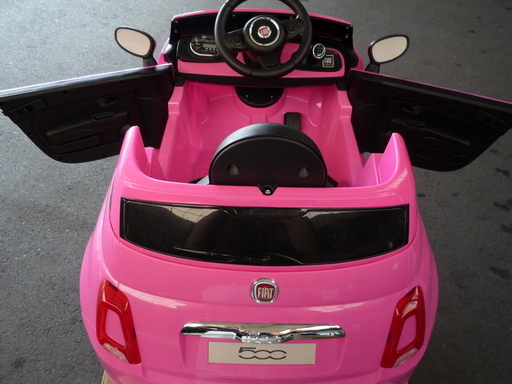 【FIAT500】電動乗用ラジコンカー（ピンク）