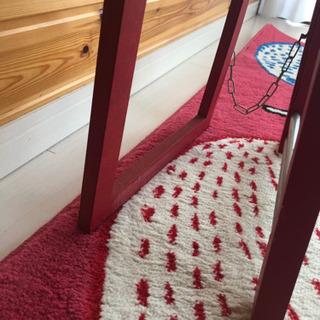 赤いミラー、使用感ありの画像