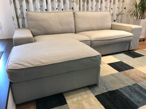 値下げ☆IKEA KIVIK 3人掛けソファ&フットスツール☆