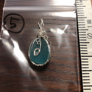 ハンドメイド  シーグラス  ネックレストップ　の画像