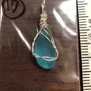 ハンドメイド  シーグラス  ネックレストップ の画像