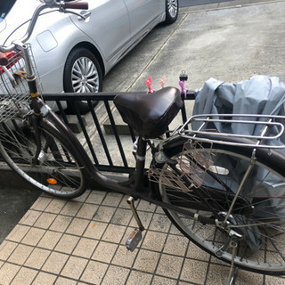 ！ブラウン中古自転車  シティサイクル 目黒区 ！