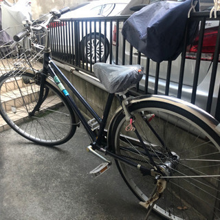 ！ネイビー中古自転車！目黒区！シティサイクル！