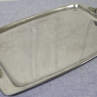 お店で使っていたステンレスお盆　＜約 45 X 29 センチ＞の画像