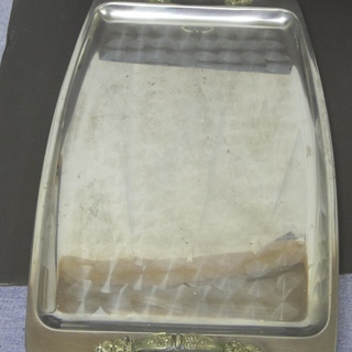 お店で使っていたステンレスお盆　＜約 45 X 29 センチ＞の画像