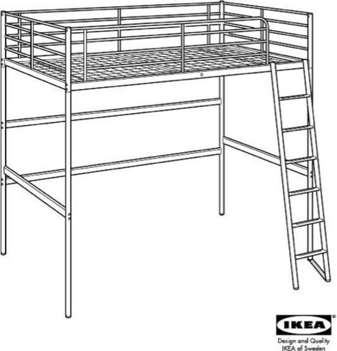 IKEA  TROMSO ロフトベッド＋マットレス MALFORS 