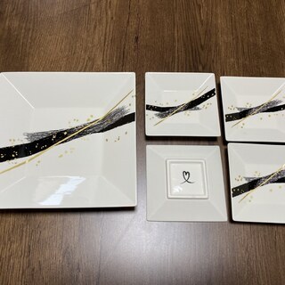 至急引き取り限定！和柄プレート/オードブルセット/未使用美品の画像