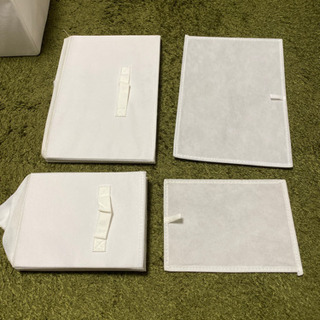 布製折り畳み収納ケース大×2、小×2の画像