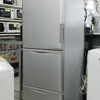 大型 冷蔵庫 両開き 3ドア 350L 2017年製 シャープ ノンフロン SJ-W351C-S SHARP 300Lクラス ☆ PayPay(ペイペイ)決済可能 ☆ 札幌市 北区 屯田 