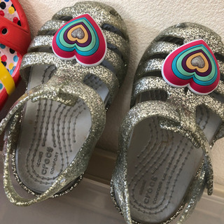 美品♥クロックスcrocs女の子2足セットの画像