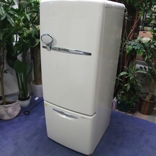 中古 National NR-B16RA Will FRIDGE mini 162L 2ドア 冷蔵庫 レトロ調 楽直 M4203141