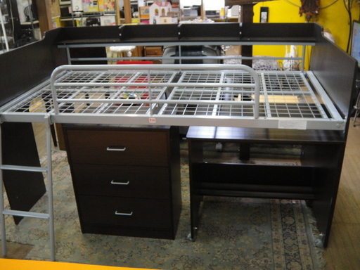 システムベッド　３段チェスト・デスク付き　ロフトベッド　マルチベッド