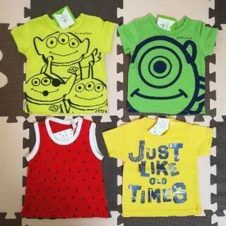 新品 半袖Tシャツ 4枚セット 60-70cm なりきりスイカ