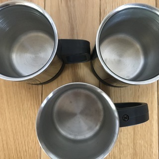 ステンレスカップ2個セット+おまけ1個　未使用の画像