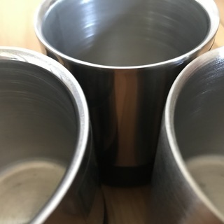 ステンレスカップ2個セット+おまけ1個　未使用の画像