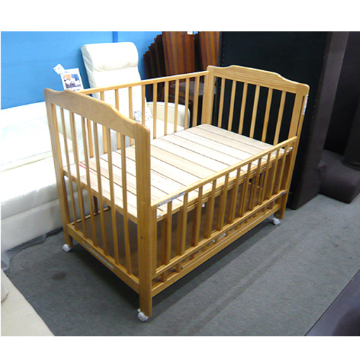 札幌【ベビーベッド KATOJI】70×120サイズ ナチュラルカラー 木製 分解