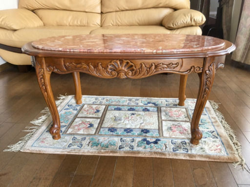 アンティーク風ロココ調猫足テーブル