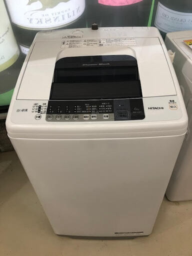 GM074　洗濯機　日立　2016年　6.0㎏　安心6か月保証付き　白い約束　槽乾燥 風脱水 　NW-6WY　HITACHI　全自動洗濯機　シャワー浸透洗浄　ケイラック朝霞田島店　リサイクルショップ　朝霞　志木　和光　新座　戸田　富士見　ふじみ野　川越　練馬　板橋　三芳　所沢　さいたま市　浦和　大宮　川口　東久留米　清瀬　東村山　狭山　入間