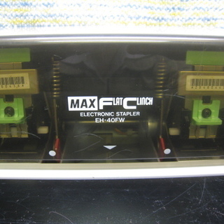 同時に2ヶ所留め 針残り有 MAX 電子ホッチキス EH-40FW マックス ホチキス 中古品 近く無料配達 保証有の画像