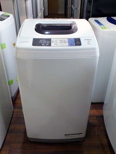 【苫小牧バナナ】2017年製 日立/HITACHI 5.0kg 洗濯機 NW-50A ホワイト系 １人暮らし向け 清掃済み　B