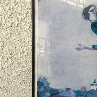 シャガール　街の上で　絵画　ポスター　リトグラフ　額縁欲しい方の画像