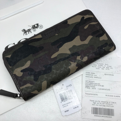 【新品未使用】COACH コーチ 迷彩柄 ブラウン