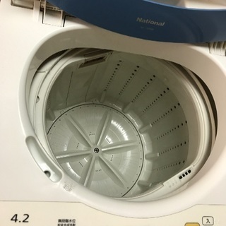【無料】ナショナル 4.2kg 全自動洗濯機 動作OK【搬出お手伝いします】の画像