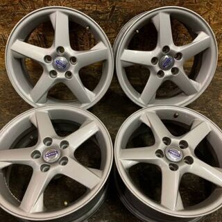 VOLVO ボルボ 純正ホイール 16インチ 6.5J×16×43 ダンロップ スタッドレスタイヤ ウィンターマックス 205/60R16 17年製 バリ山 V70 VOLVO ボルボ V70 純正ホイール 16インチ 4本 6.5J5HPCD108+43 (VHM113